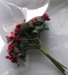 Papir blomster Berries red Mari JU0859