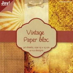 Vintage Paper Block 36 stk 15 x 15 cm 4x9 Design 6011/0101