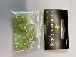 Halve Perler Lime 6mm