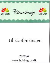 Stempel Til Konfirmanden 270984