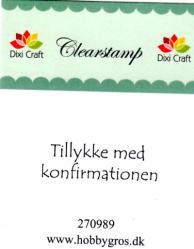 Stempel Tillykke Med 270989